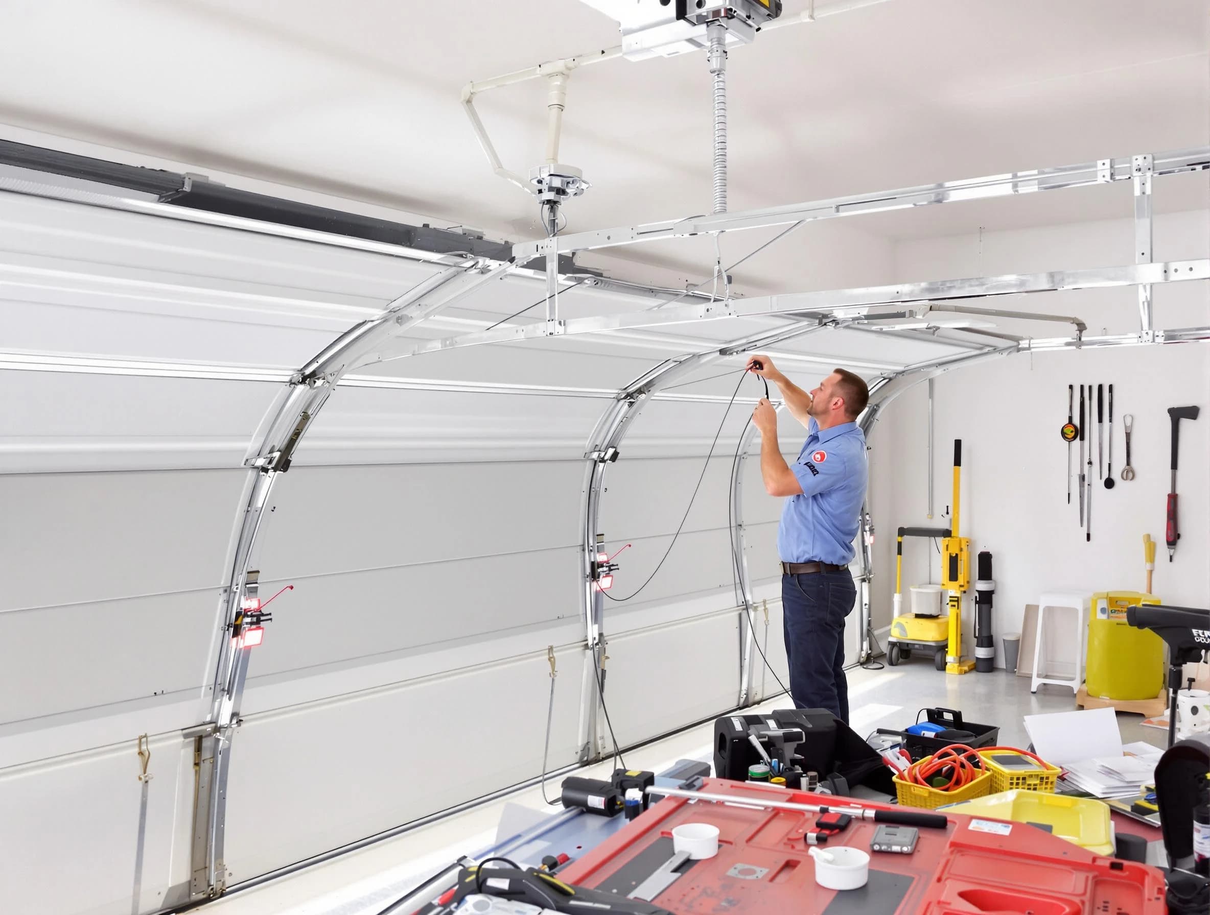 Garage door cable repair service by Center Point Garage Door Repair in Center Point