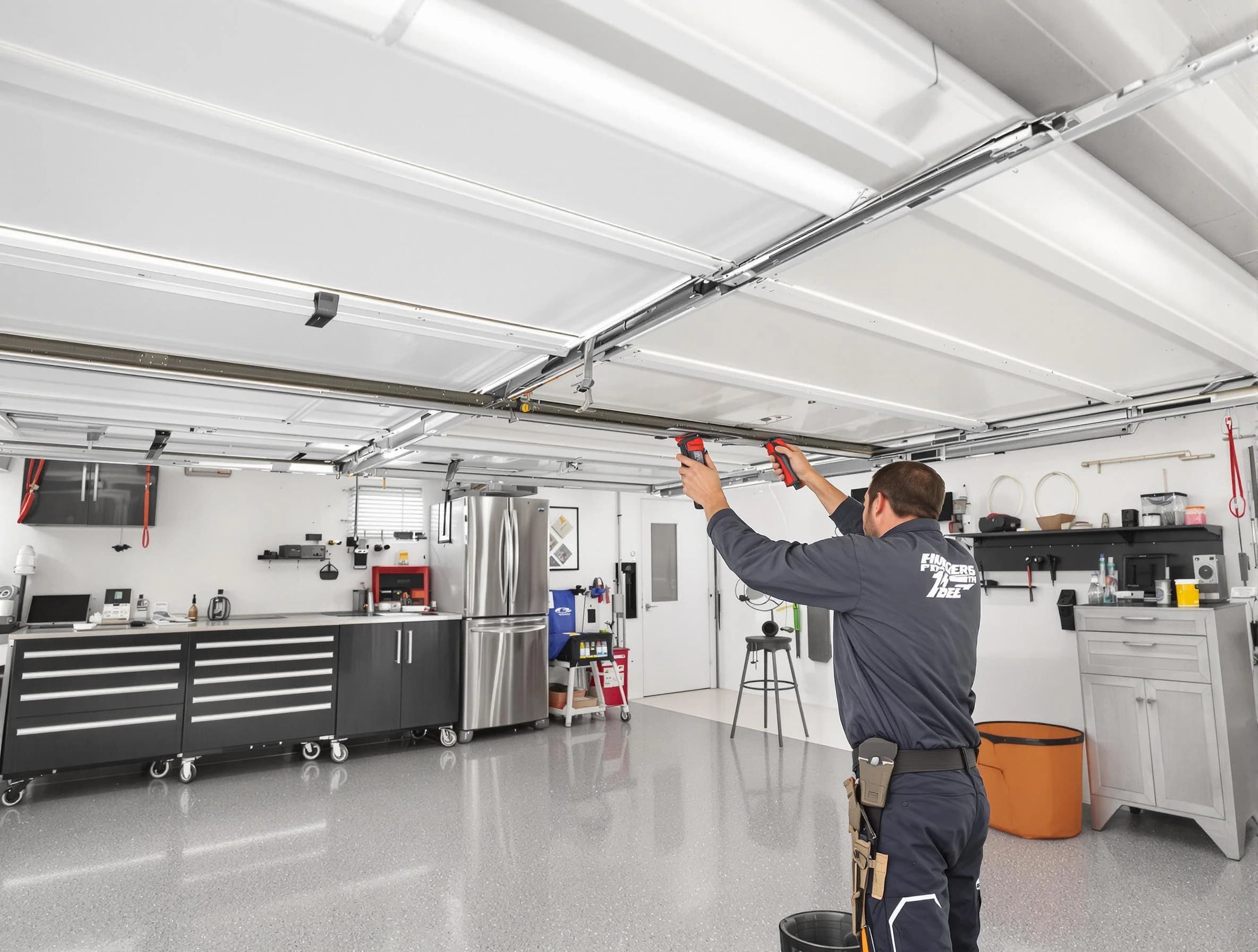 Overhead garage door repair service by Center Point Garage Door Repair in Center Point