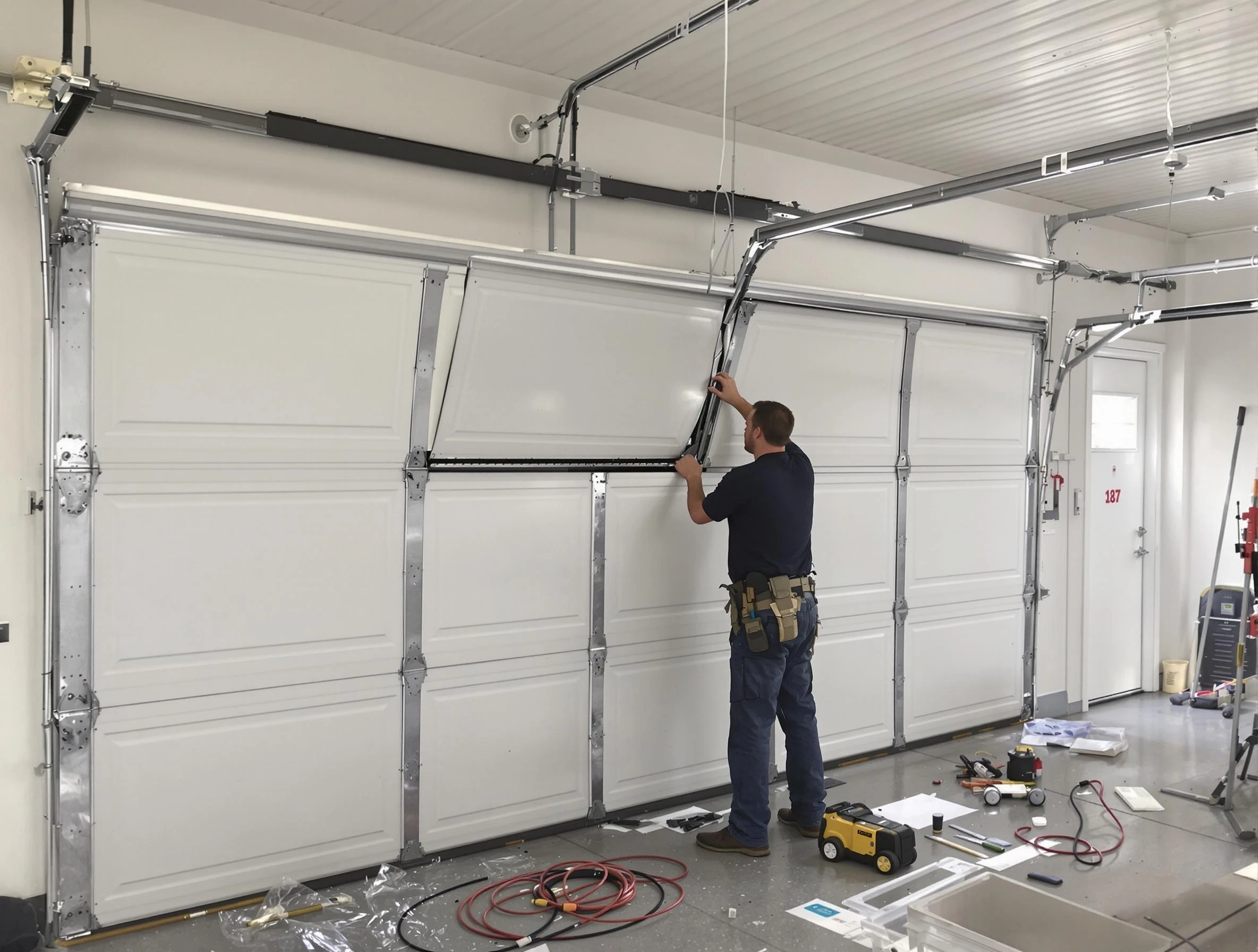 Garage Door Section Replacement in Center Point