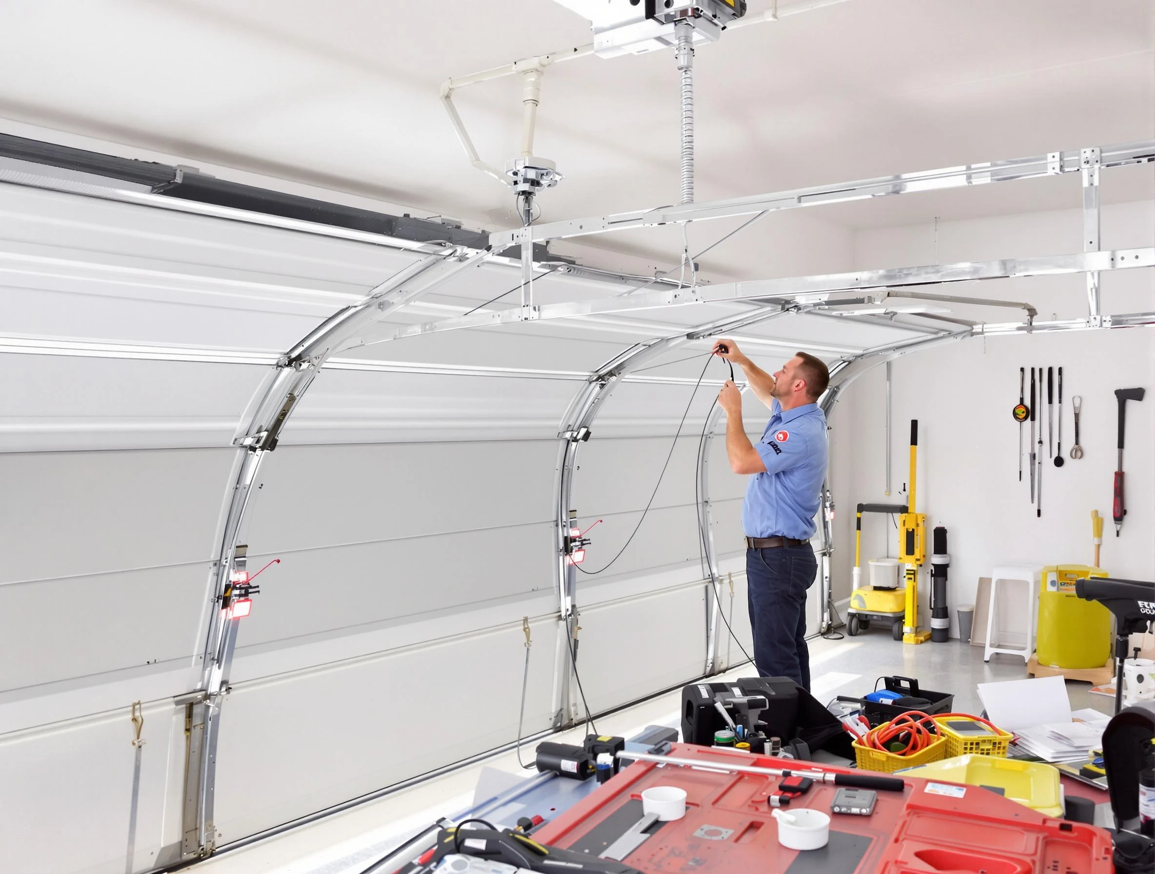 Garage door cable repair service by Center Point Garage Door Repair in Center Point