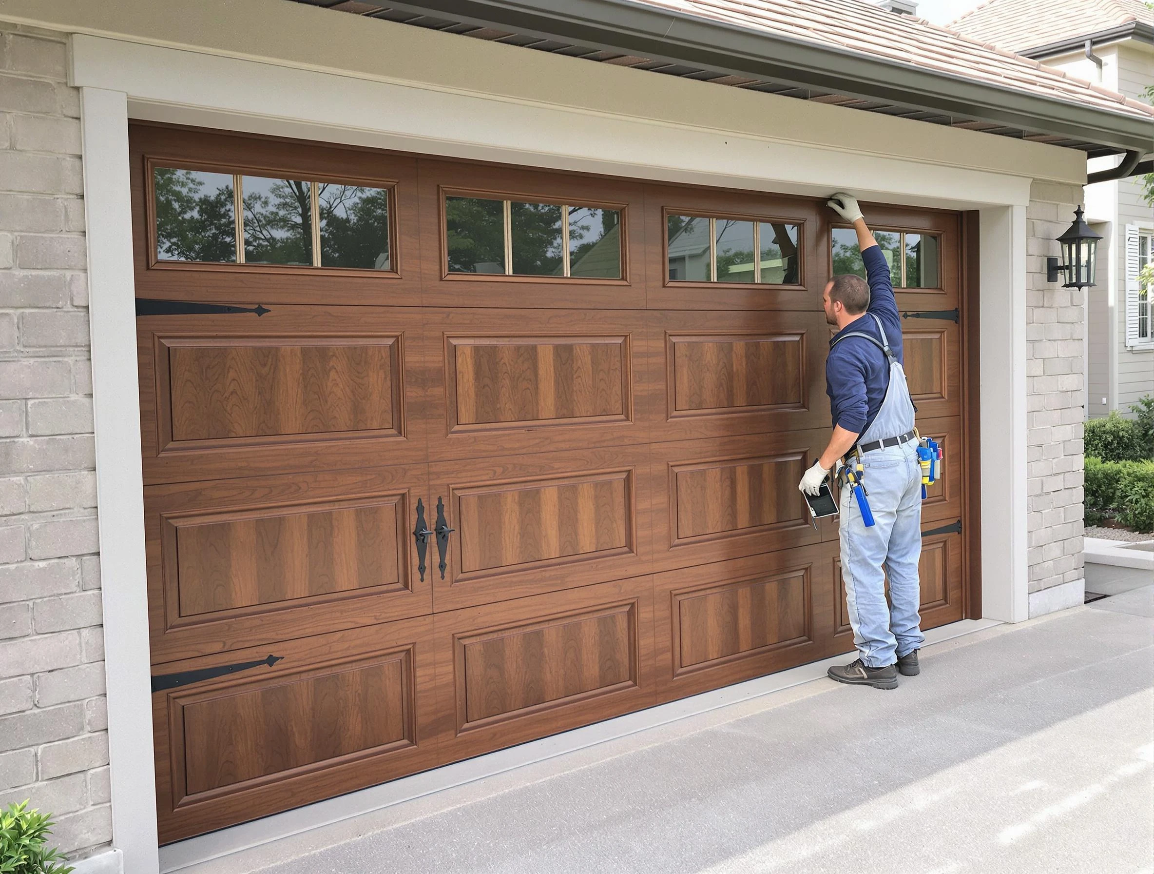 Custom garage door showcase by Center Point Garage Door Repair in Center Point