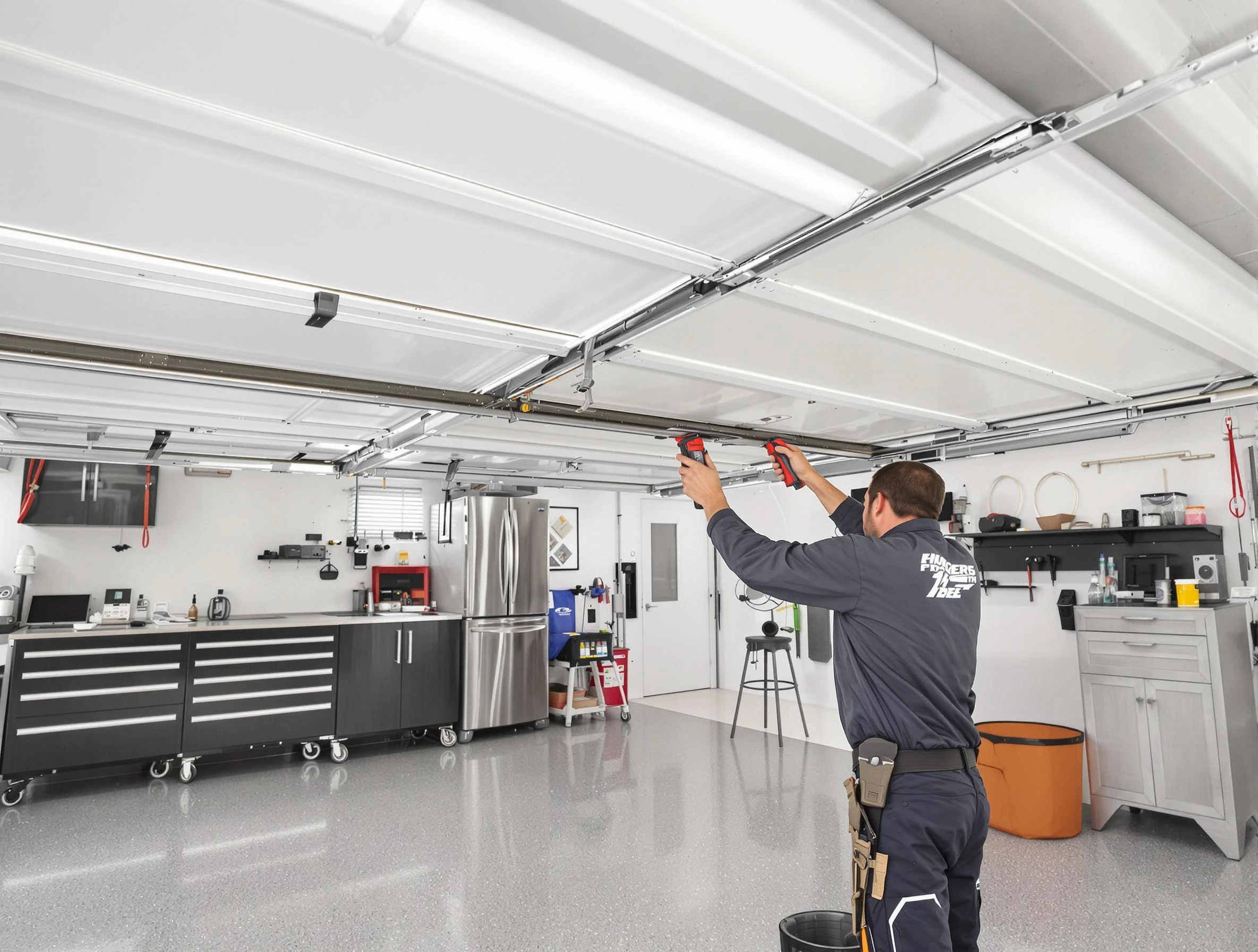 Overhead garage door repair service by Center Point Garage Door Repair in Center Point