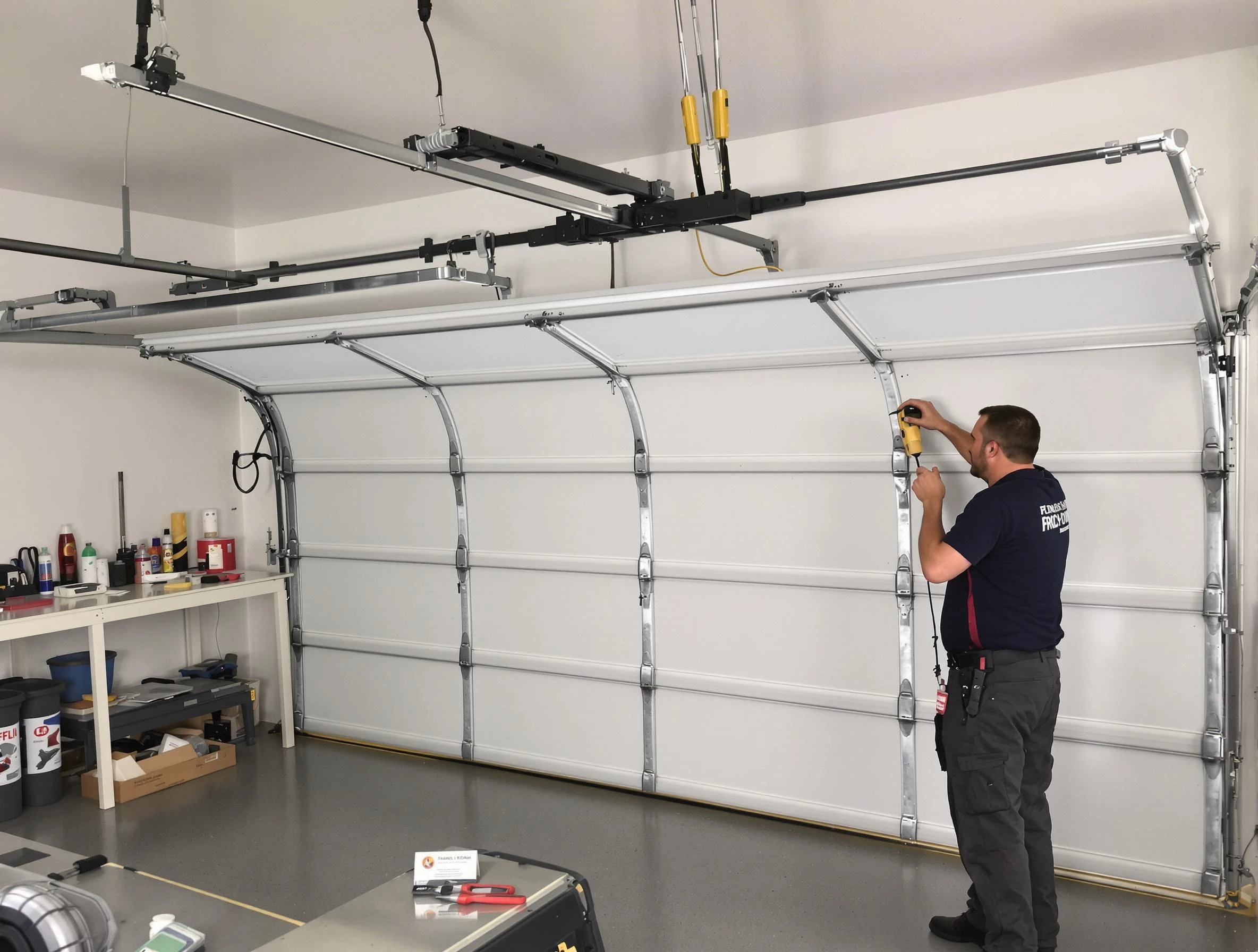 Center Point Garage Door Repair certified technician performing overhead door system repair in Center Point