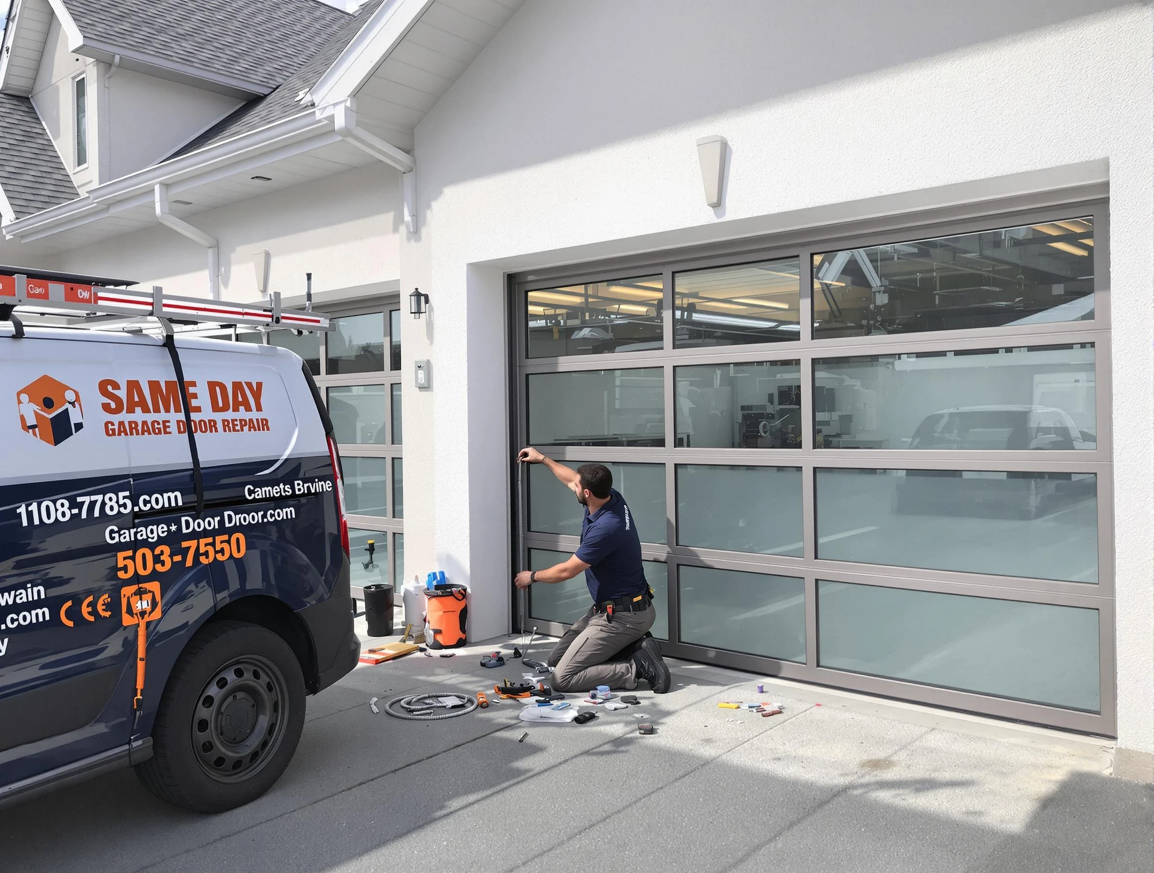 Same-day garage door repair service by Center Point Garage Door Repair in Center Point